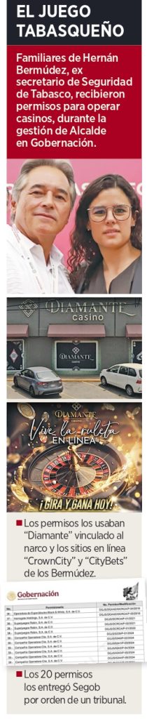 Avalaron 20 casinos a la familia Bermúdez