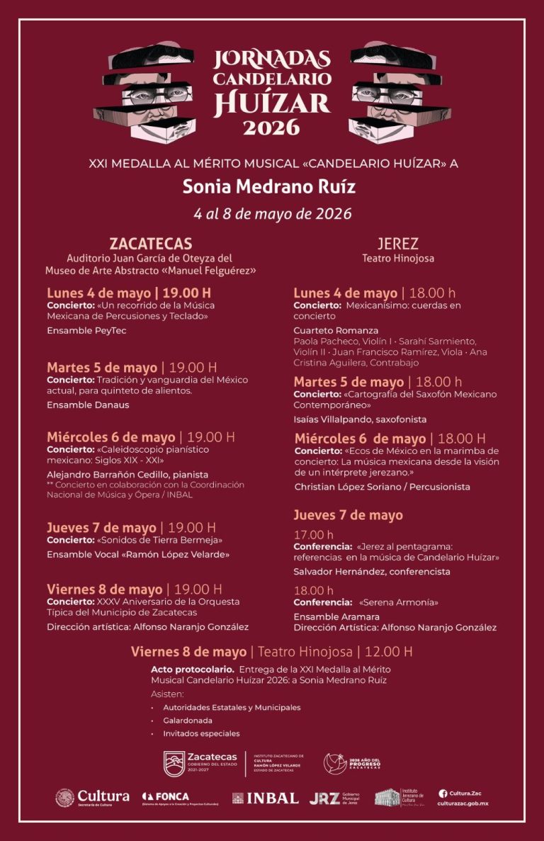 Invitan a disfrutar de las Jornadas Candelario Huízar