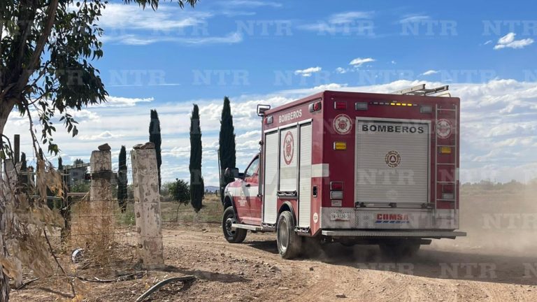 Incendio consume implementos agrícolas en El Pardillo Tercero bomberos fresnillo