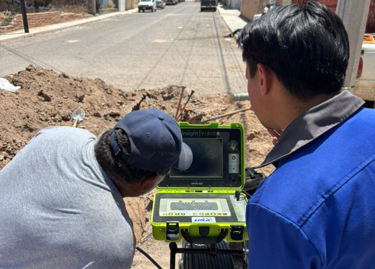 Realiza Siapasf video inspección en calle Río Yaqui