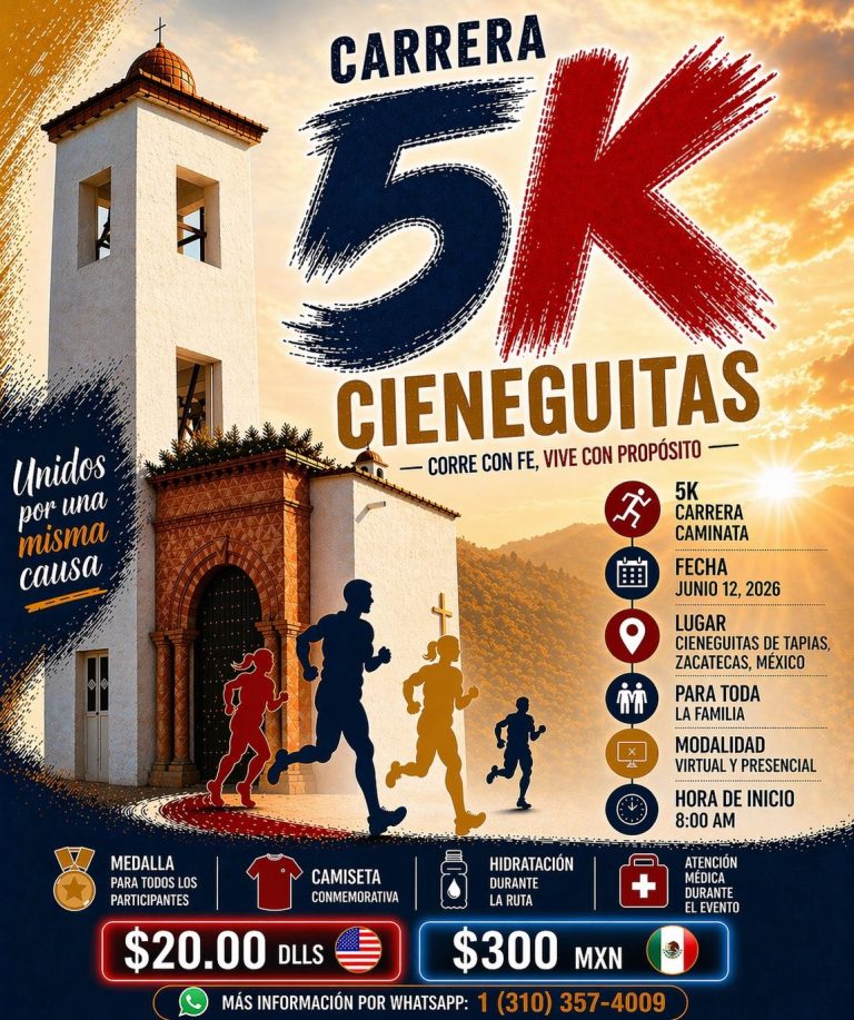 Preparan la Primera Carrera 5K en Cieneguitas de Tapias