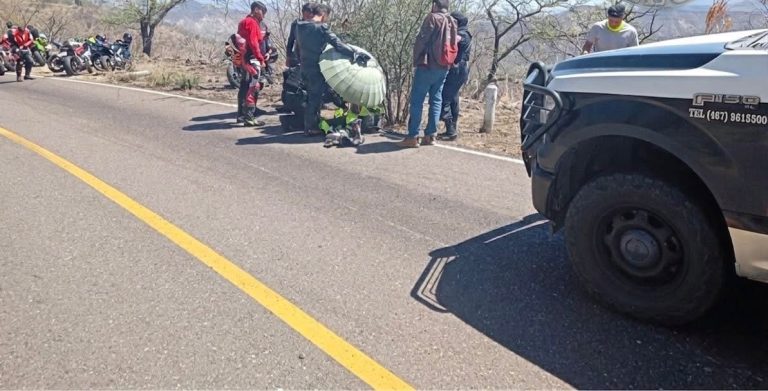 Se accidenta motociclista en las curvas de Santa Rosa