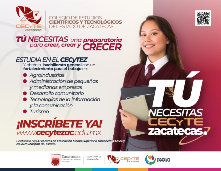 Oferta Cecytez servicios de educación media superior