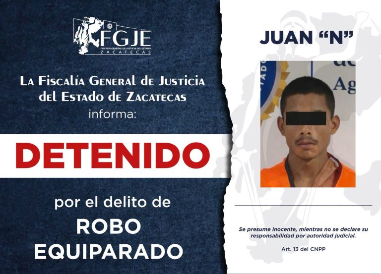 Lo detienen en Aguascalientes por delito patrimonial