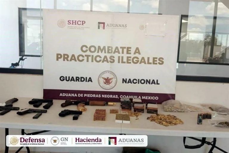Incautan armas y municiones en autobús de EU a Zacatecas