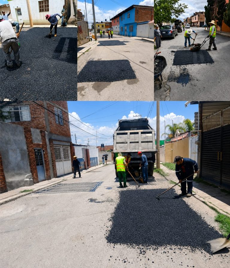 Continúan jornadas de bacheo en Guadalupe