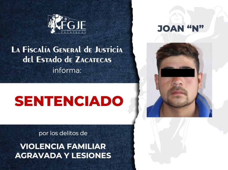 Lo sentencian a tres años de prisión por violencia familiar