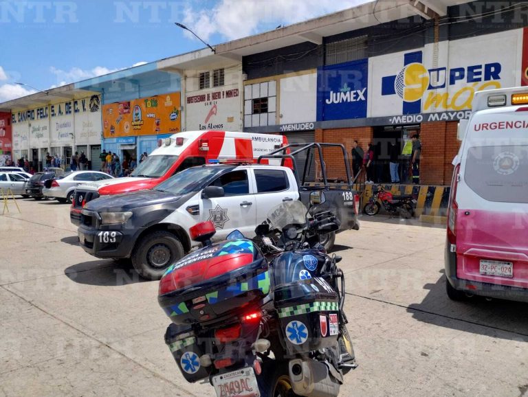 Se desploma andamio en bodega; hay dos lesionados