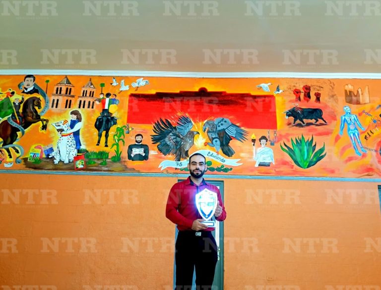 Inauguran mural en primaria de Miguel Auza