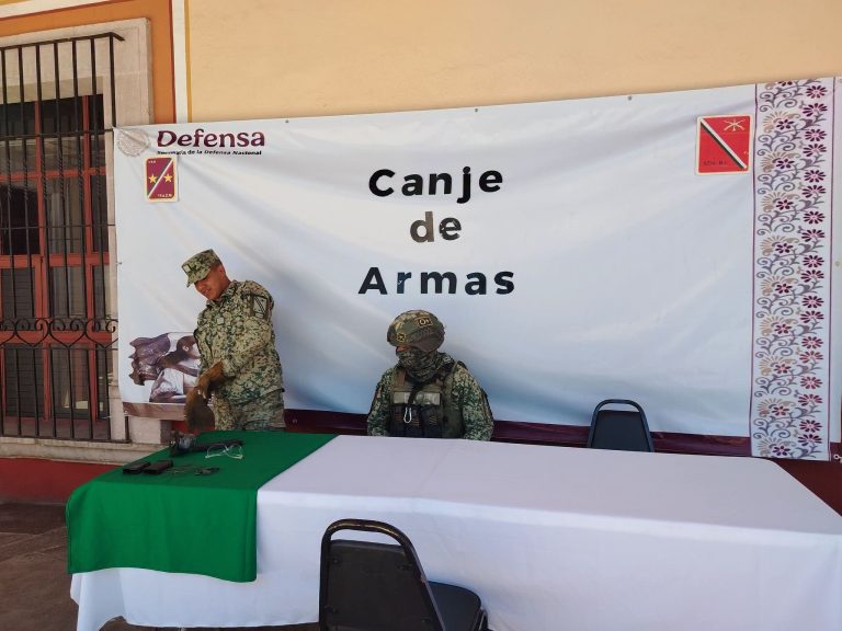 Realizan canje de armas en Sombrerete