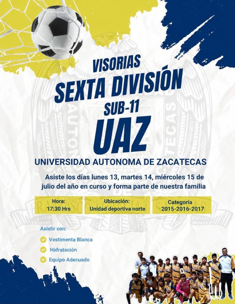 UAZ convoca a visorías para Sexta División Sub-11