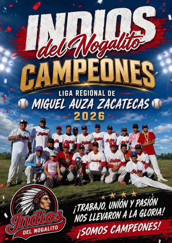 Indios del Nogalito conquistan la Liga Regional de Miguel Auza