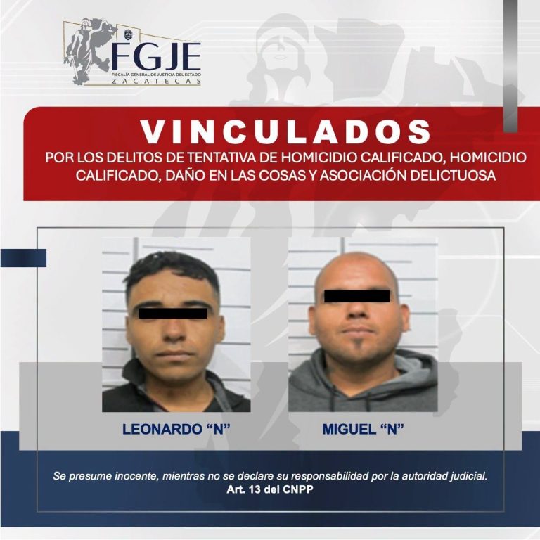 Vinculan a dos hombres por homicidio y otros delitos