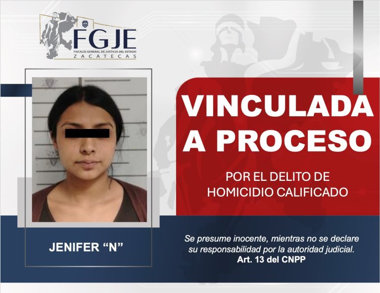 Vinculan a proceso a Jenifer «N» por homicidio calificado