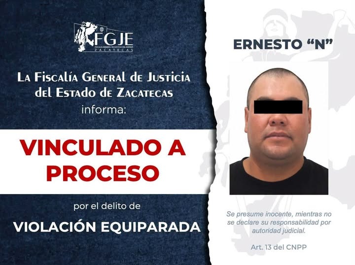 Dictan prisión preventiva para presunto violador