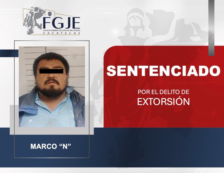 Sentencian a extorsionador a cuatro años de prisión
