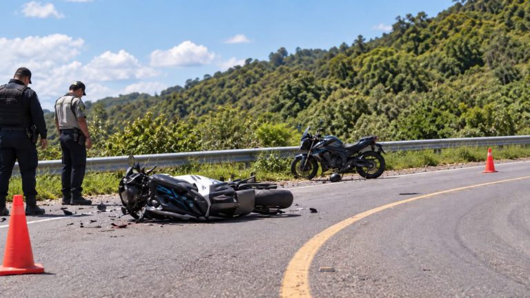 Sufren motociclistas accidente carretero en la 54