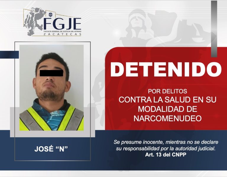 Detienen a José «N» en Durango, era buscado en Zacatecas
