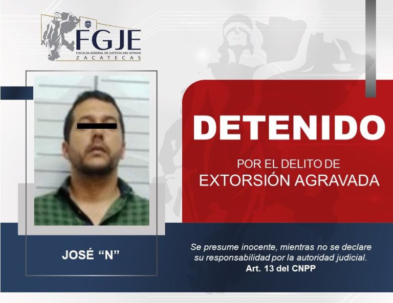 Cumplimentan orden de aprehensión por extorsión agravada