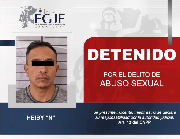 Lo detienen en Fresnillo por abuso sexual