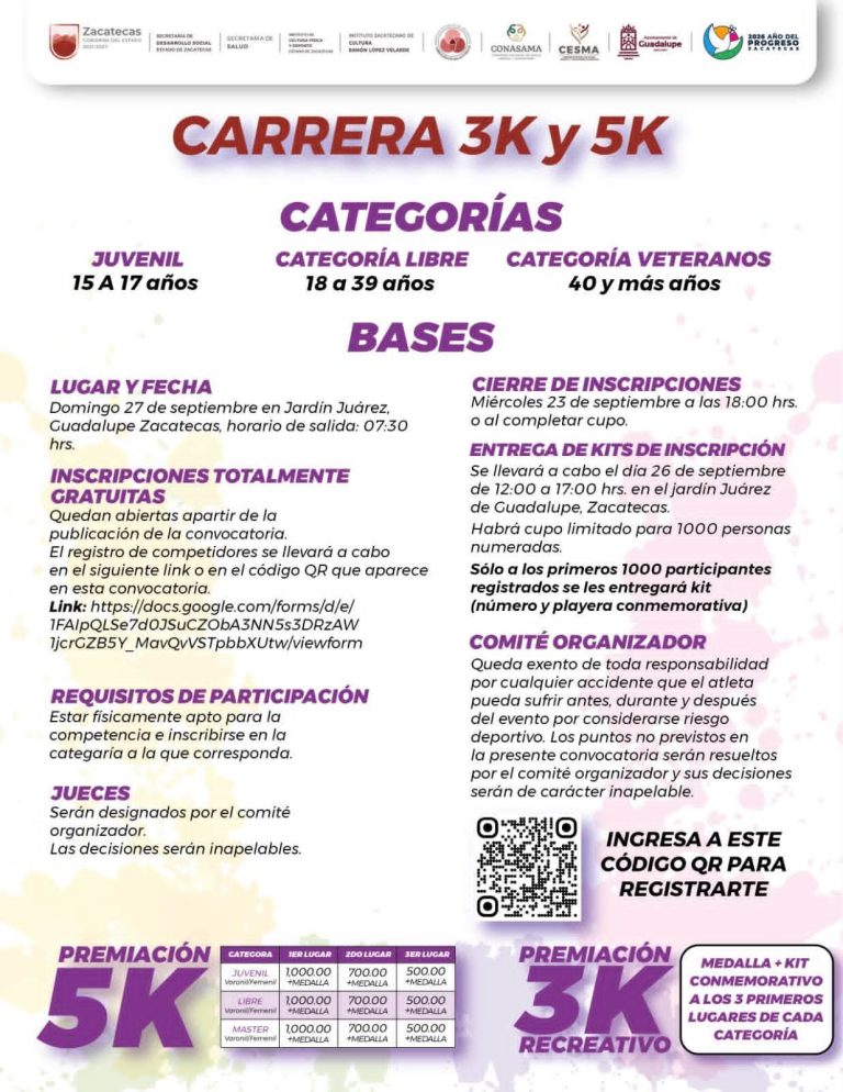 Invitan a inscribirse en la “Carrera por la Esperanza”
