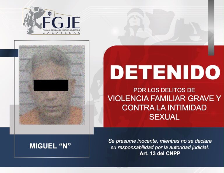 Miguel «N» es detenido por violencia familiar