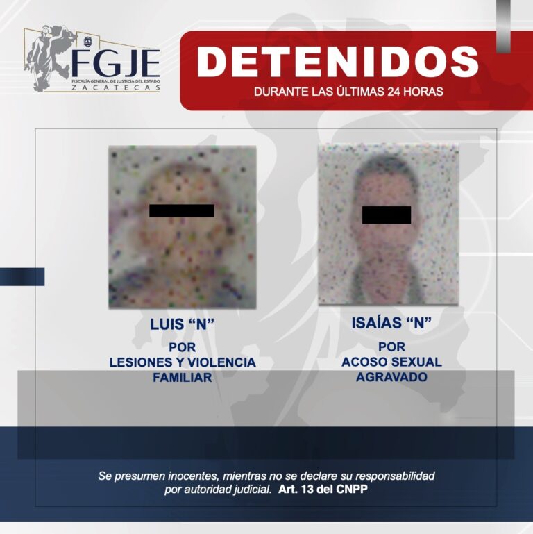 Ejecuta FGJE dos órdenes de aprehensión
