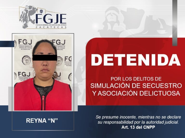 La detienen en Tamaulipas por simulación de secuestro