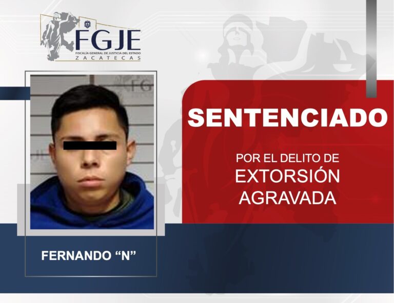 Sentencian Fernando «N» por extorsión agravada