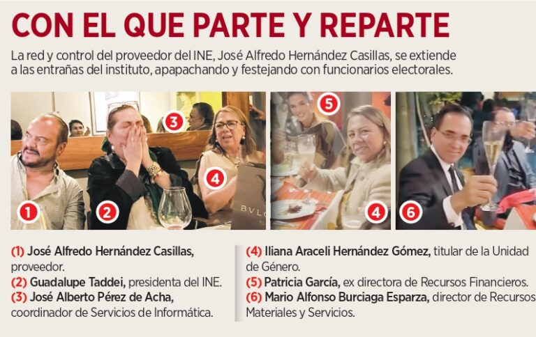 Agasaja proveedor a directores de INE