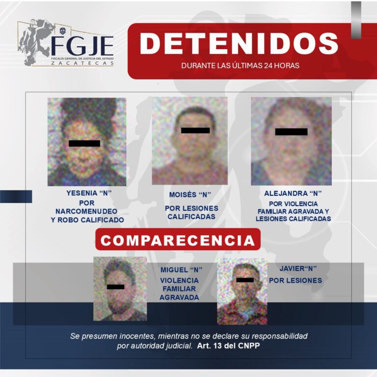 Ejecuta FGJE órdenes de aprehensión y comparecencia