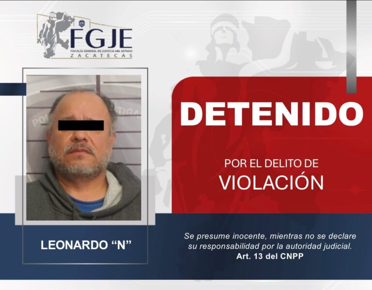 Detienen a Leonardo «N» por violación