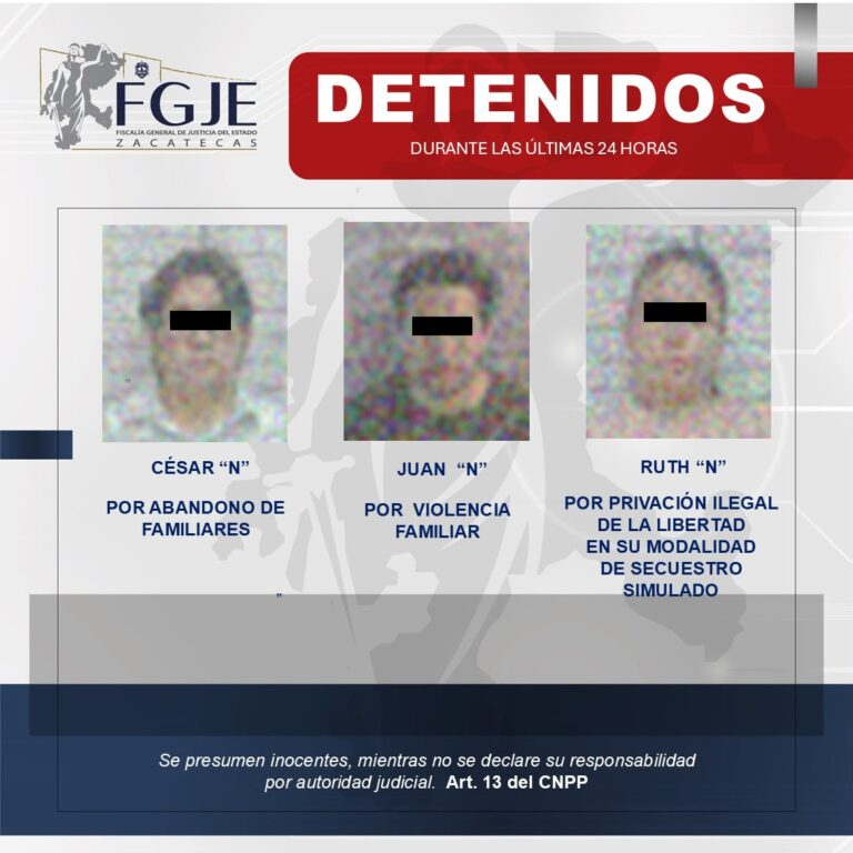 Detienen a 3; todos tenían orden de aprehensión